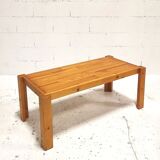 Rectangular pine coffee table, 1970