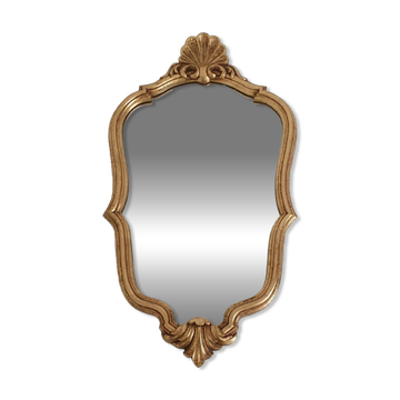 Miroir rocaille doré style Louis XV