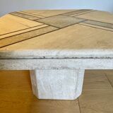 Travertine coffee table