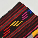 Burgundy Red Modern Pattern Kilim Rug, 162x313Cm