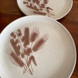 9 dessert plates decorated with Sarreguemine wheat