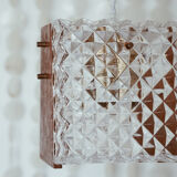 Scandinavian teak and glass pendant light 🌿 Vintage