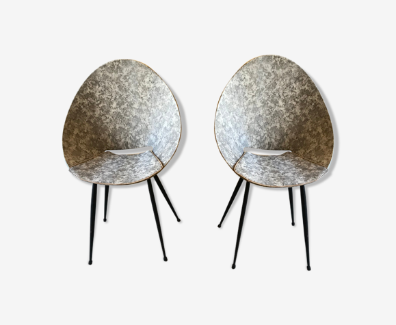 Paire de chaises années 50