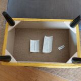 Yellow-eared armchair and its footrest