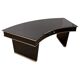 Art Deco desk in black lacquer, walnut & metal, France, 1950