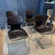 Set of 4 Pagholz Flototto wenge and chrome chairs 1970 Germany