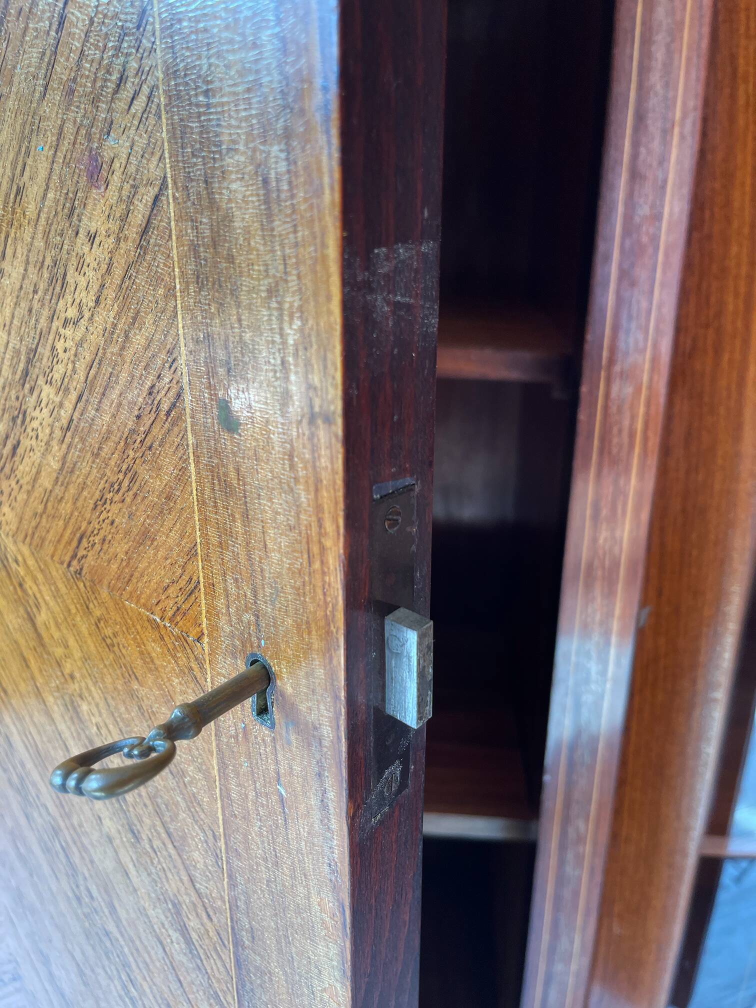Armoire/bibliothèque en bois, années 1950/60