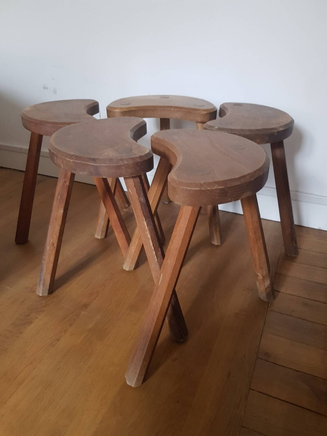 Set of 5 vintage tripods