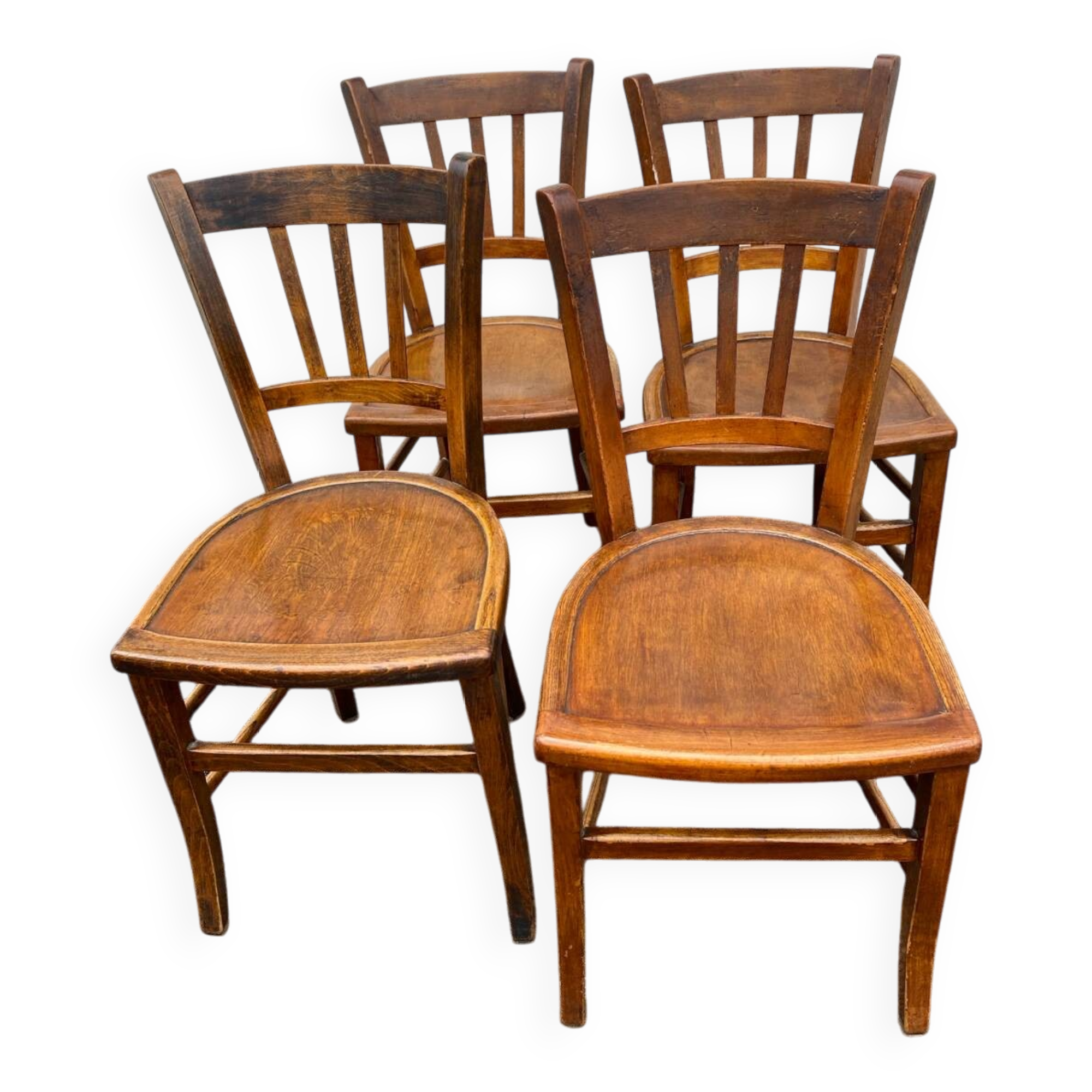 Set de 4 chaises bistrot rustiques