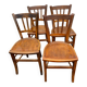 Set de 4 chaises bistrot rustiques