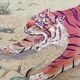 Important Set of Three Indochinese Silk Embroidered Tapestries