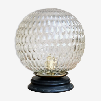 Lampe à poser, ancien globe vintage