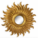 Miroir soleil en bois doré des années 90