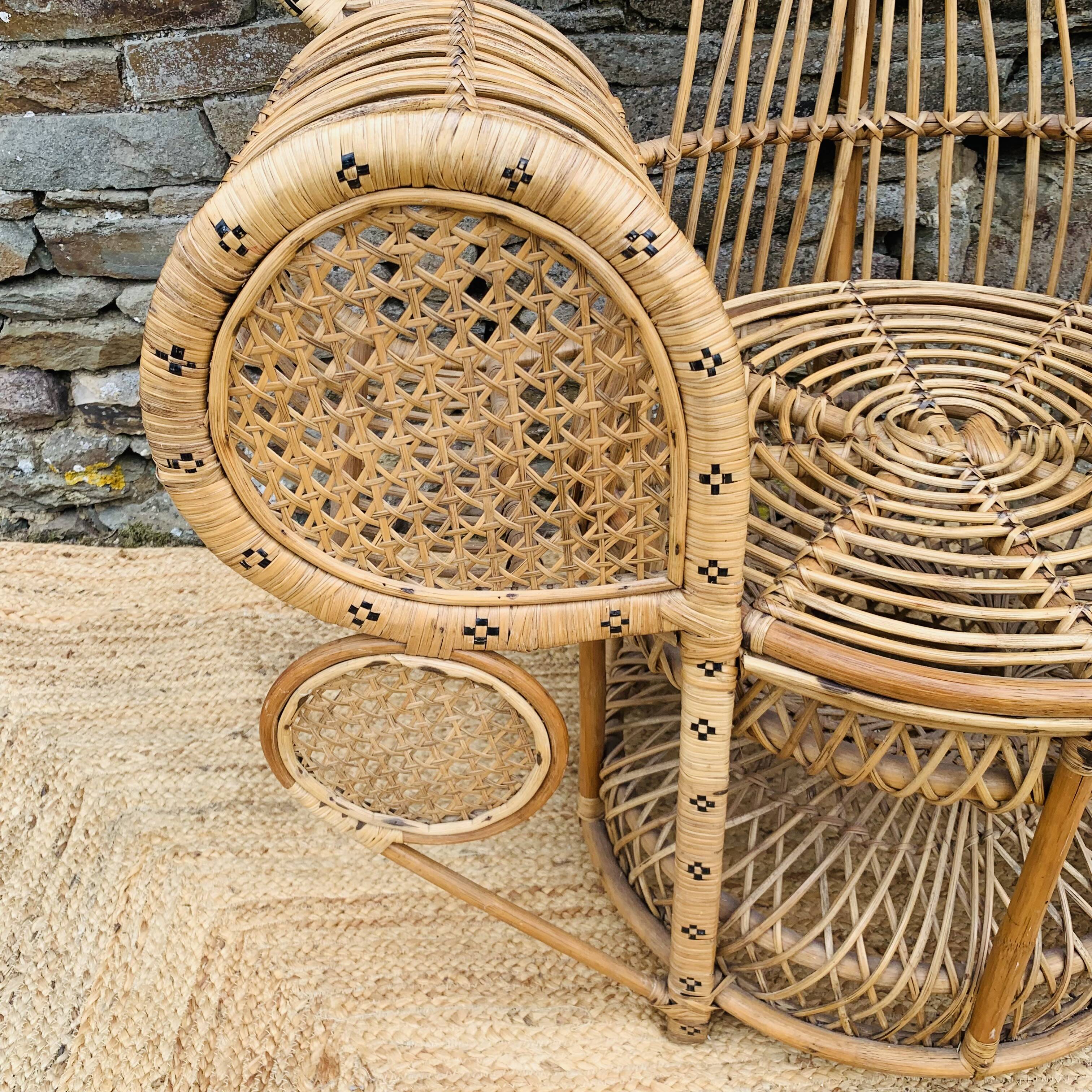 Fauteuil Emmanuel en rotin et osier naturel
