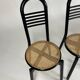 Set of four vintage chairs Viennese cane 80s Memphis by Antonio Sibau