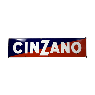 Large enameled plate CINZANO 40 years