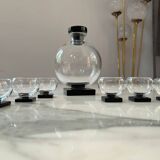 Art Deco liqueur service with a decanter and 6 glasses, in the style of Willem Jacob Rozendaal, Netherlands 1930s.