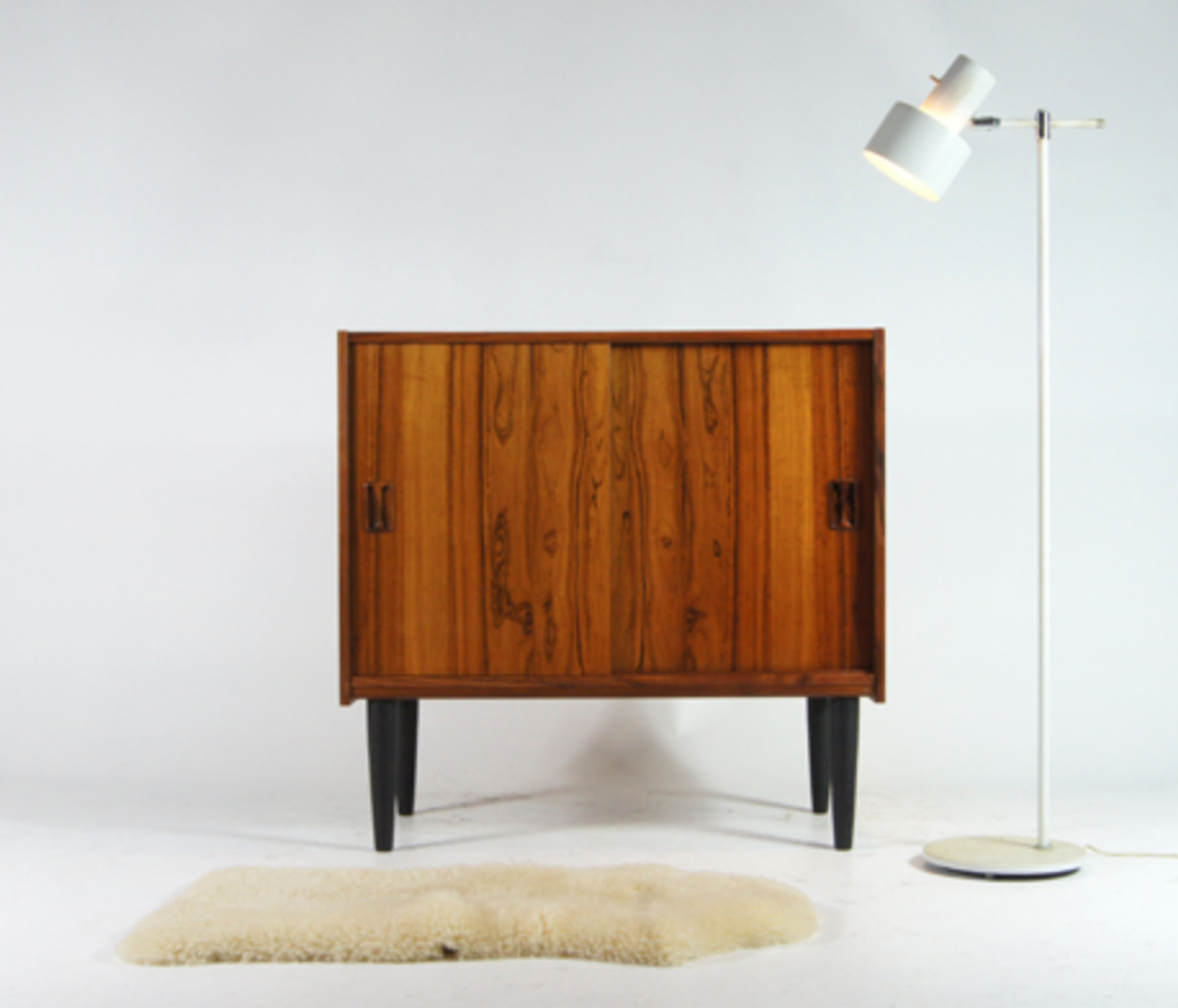 Vintage Danish retro hi-fi furniture in rosewood