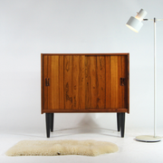 Vintage Danish retro hi-fi furniture in rosewood