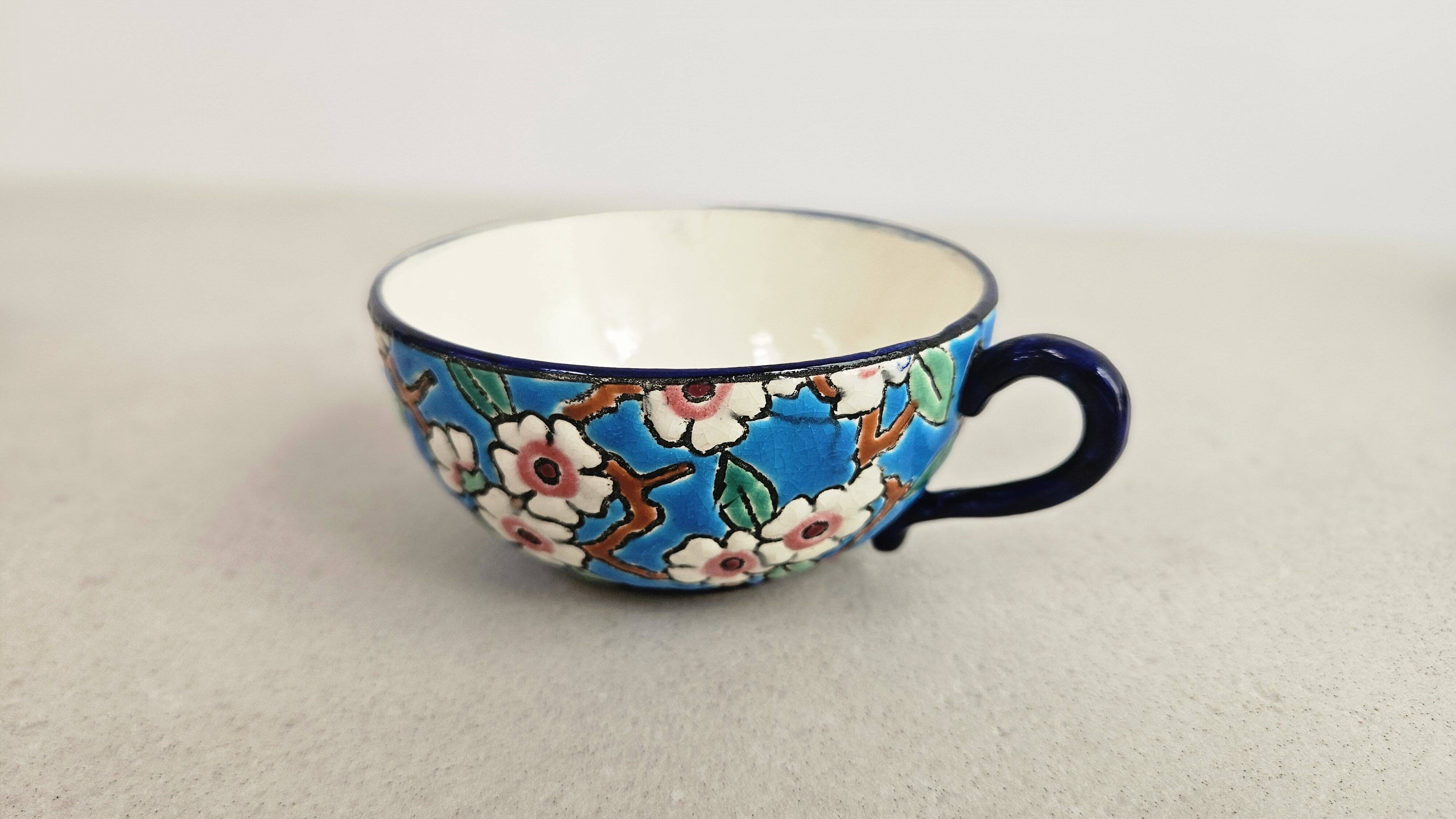 Complete tea/coffee service in Longwy enamel.