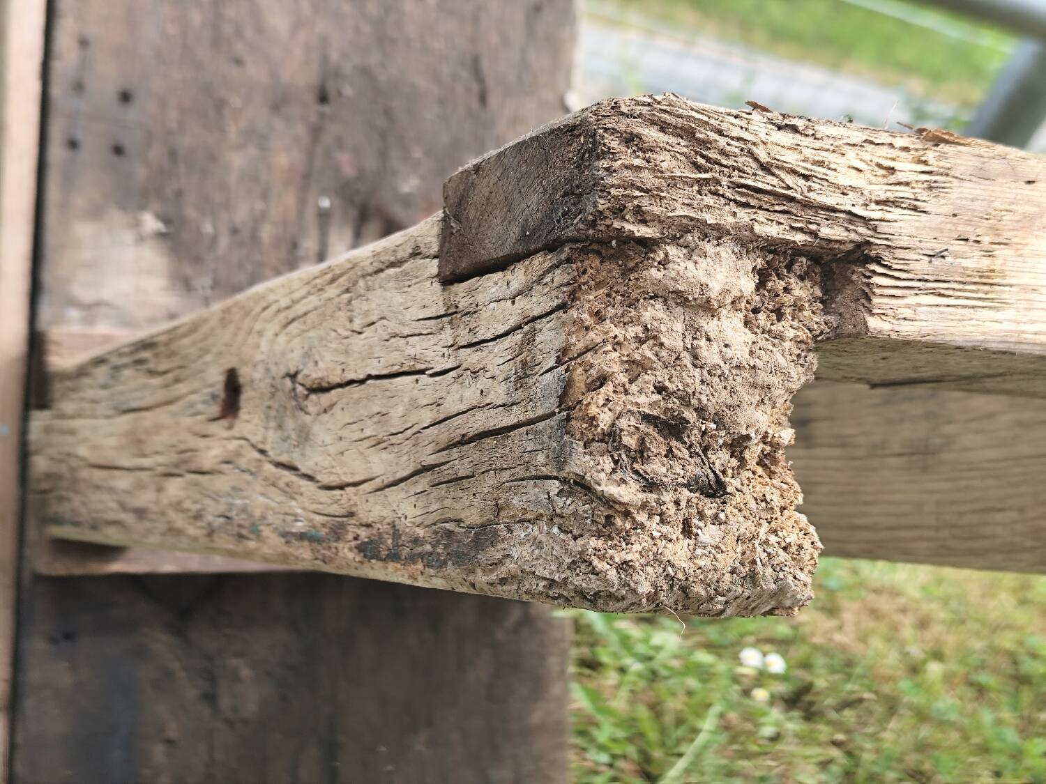 Old small 160 cm carpenter's workbench in solid oak