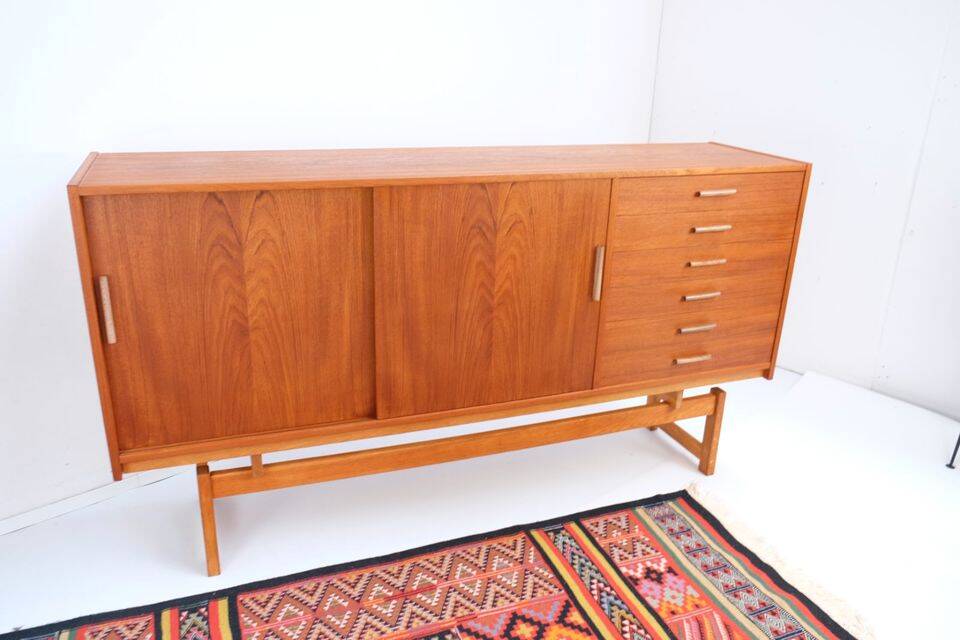 Teak buffet in retro vintage style from the 60s-70s.