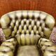 Set Springvale Chesterfield Woburn 1-seater sofa antique green