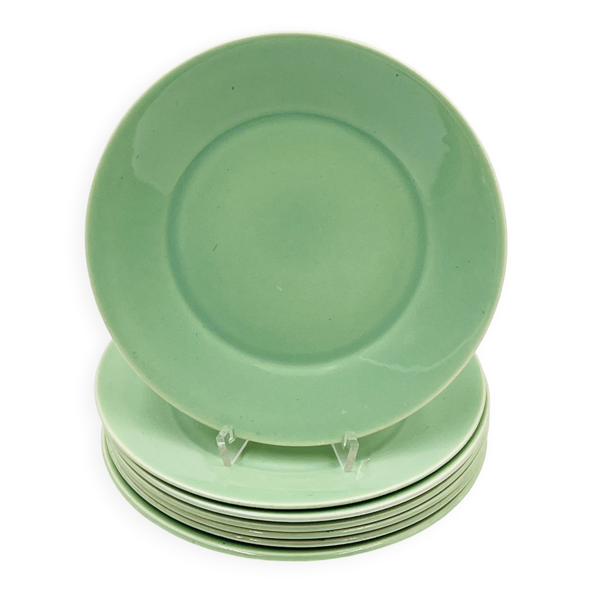 Lot de 7 assiettes a dessert Boch Frères