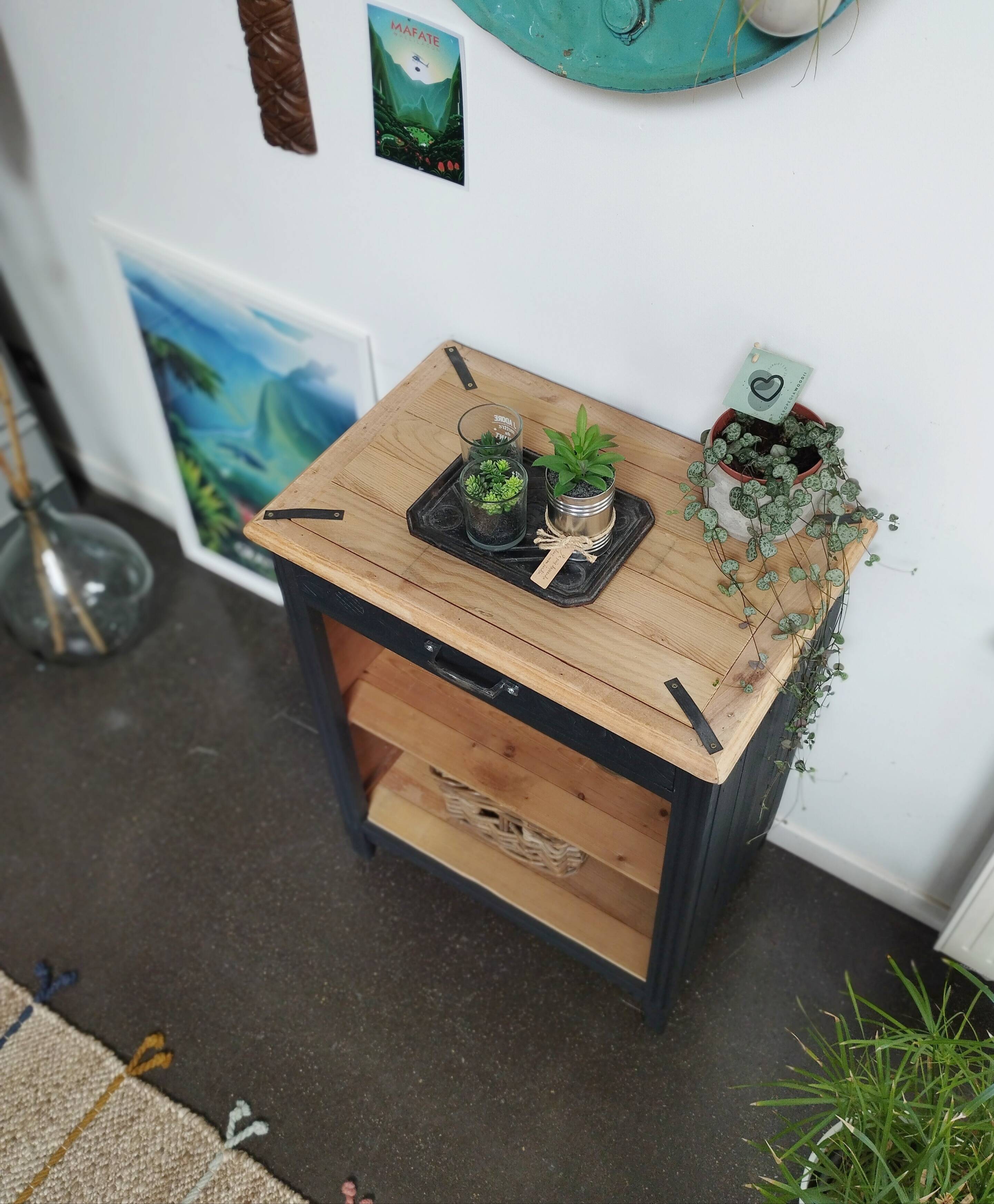 Small Vintage Buffet-Confiturier Black