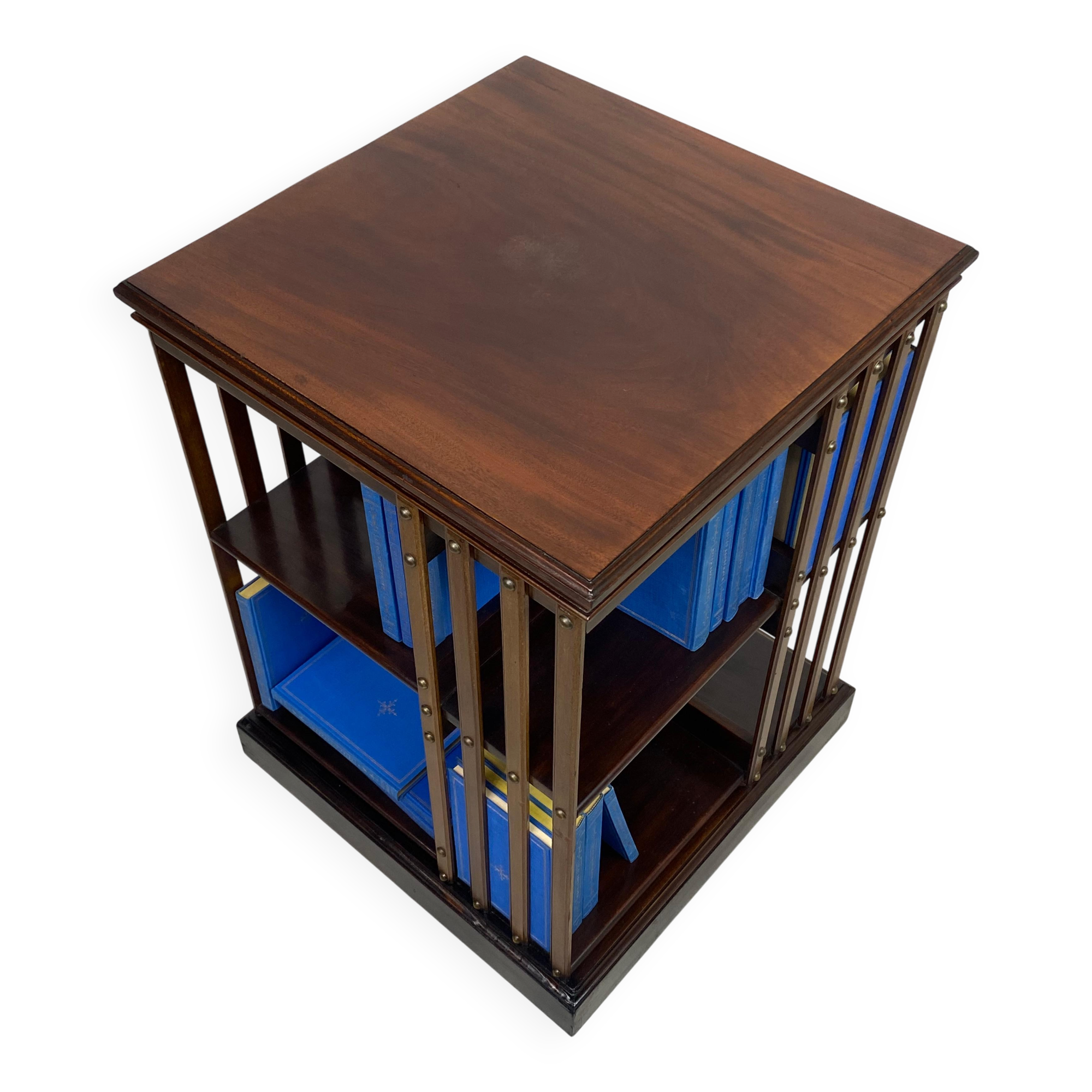 Small revolver bookshelf.