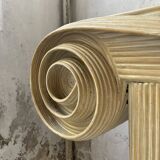 70s tropicalist rattan console