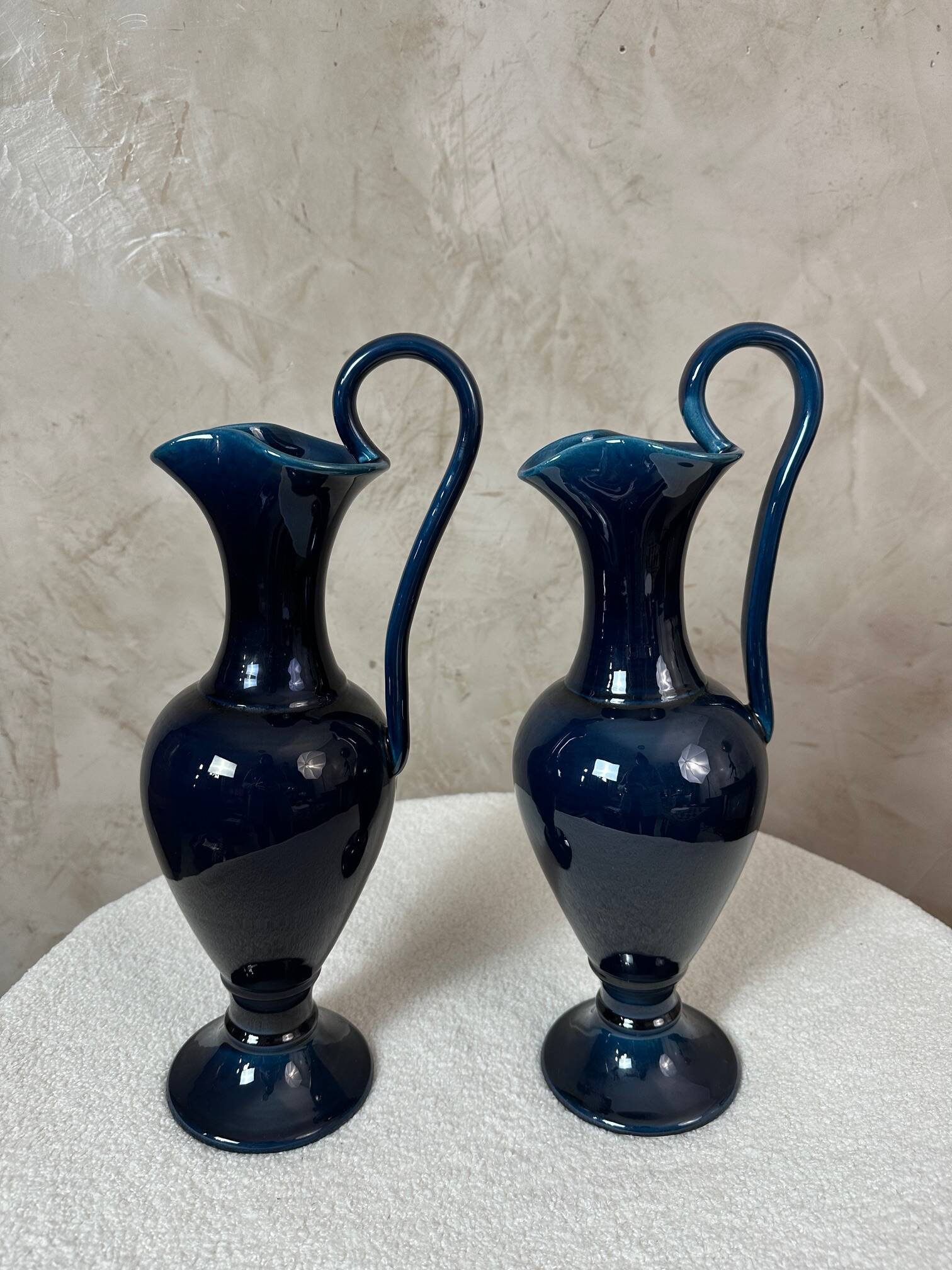 Pair of ceramic ewer