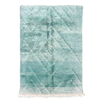 Tapis berbère marocain Beni Ouarain vert turquoise 3,05x2m