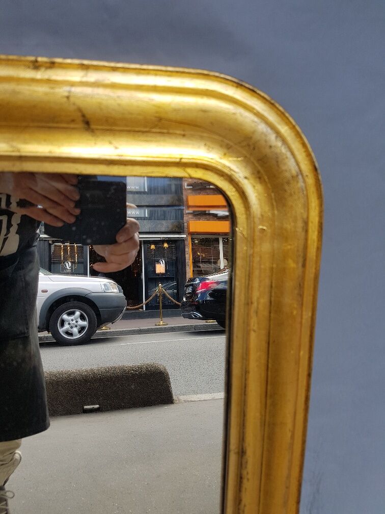 Miroir doré d'époque Louis-Philippe - 81x62cm