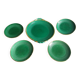 Dessert or cheese set, dish and 4 plates, Saint Clément green and gold
