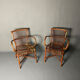 Paire de fauteuils en rotin 1930
