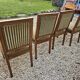 Lot de 4 chaises en acajou et velours