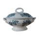 Iron earth tureen decorated with flowers and butterflies Jasmine from Virginie de Badonviller