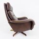 Madsen & Schubell leather armchair with ottoman for Bovenkamp