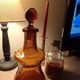 Vase Carafe whisky verre souffle brun