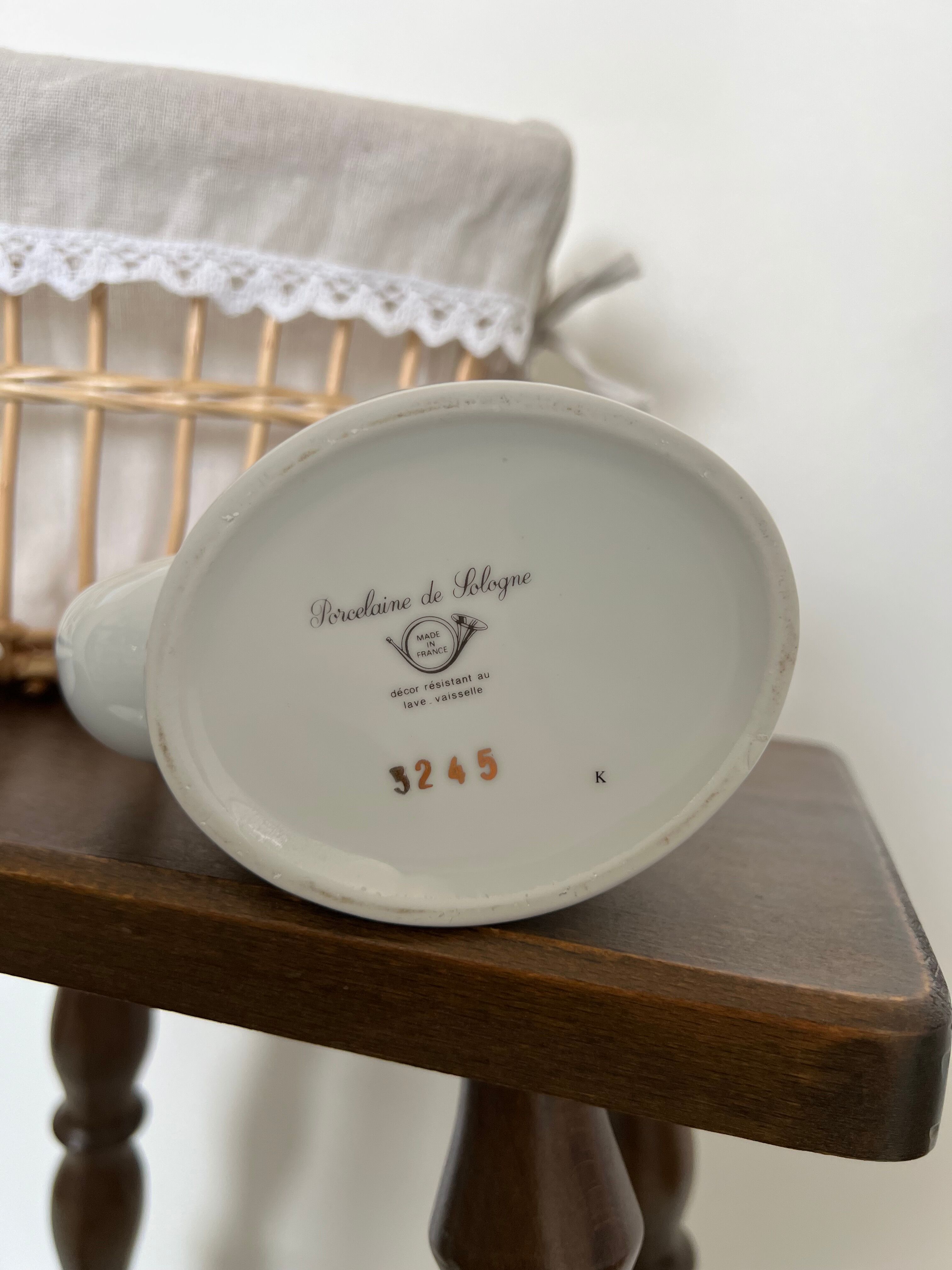 Numbered Sologne porcelain teapot