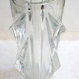 Crystal vase, triangle relief