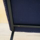 Vintage modernist metal foot armchair