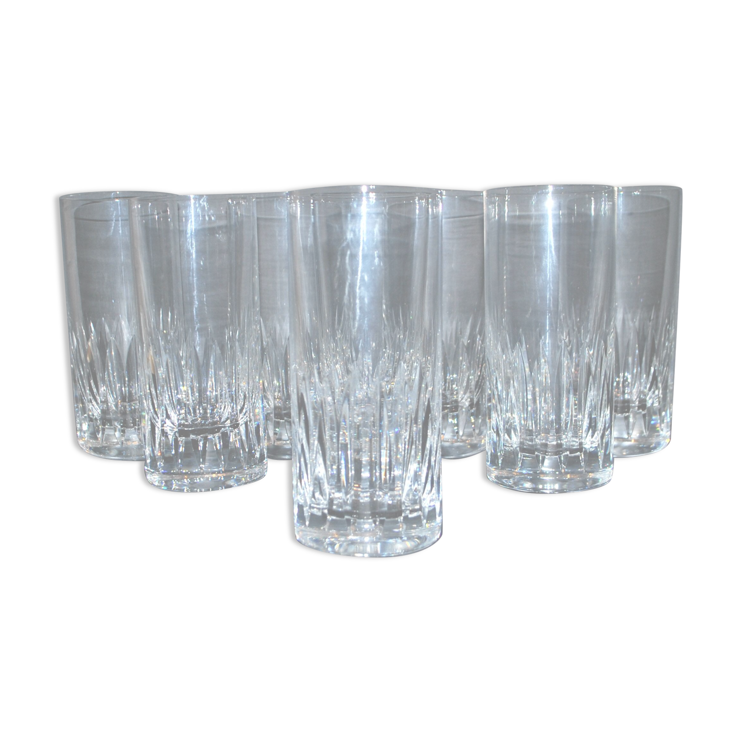 Set of 8 AVIGNON juice or whisky longdrink glasses in Saint-Louis crystal 16cm Ht