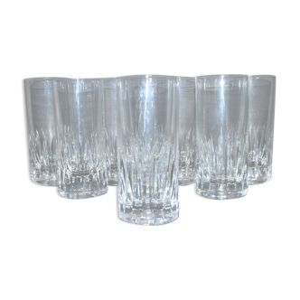 Set of 8 AVIGNON juice or whisky longdrink glasses in Saint-Louis crystal 16cm Ht
