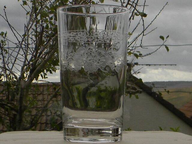 Lot de 6 verres à orangeade en cristal d'arques. modèle matignon.