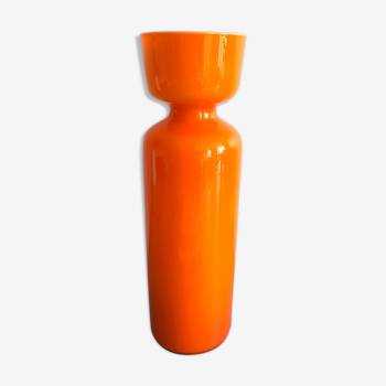 Vintage orange opal vase