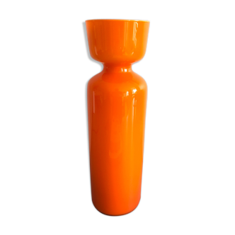 Vase opaline orange vintage