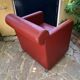 Red leather armchair