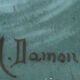 Tableau HSCeramics "Naked on the Wave" signed M. Damon 1918 + frame